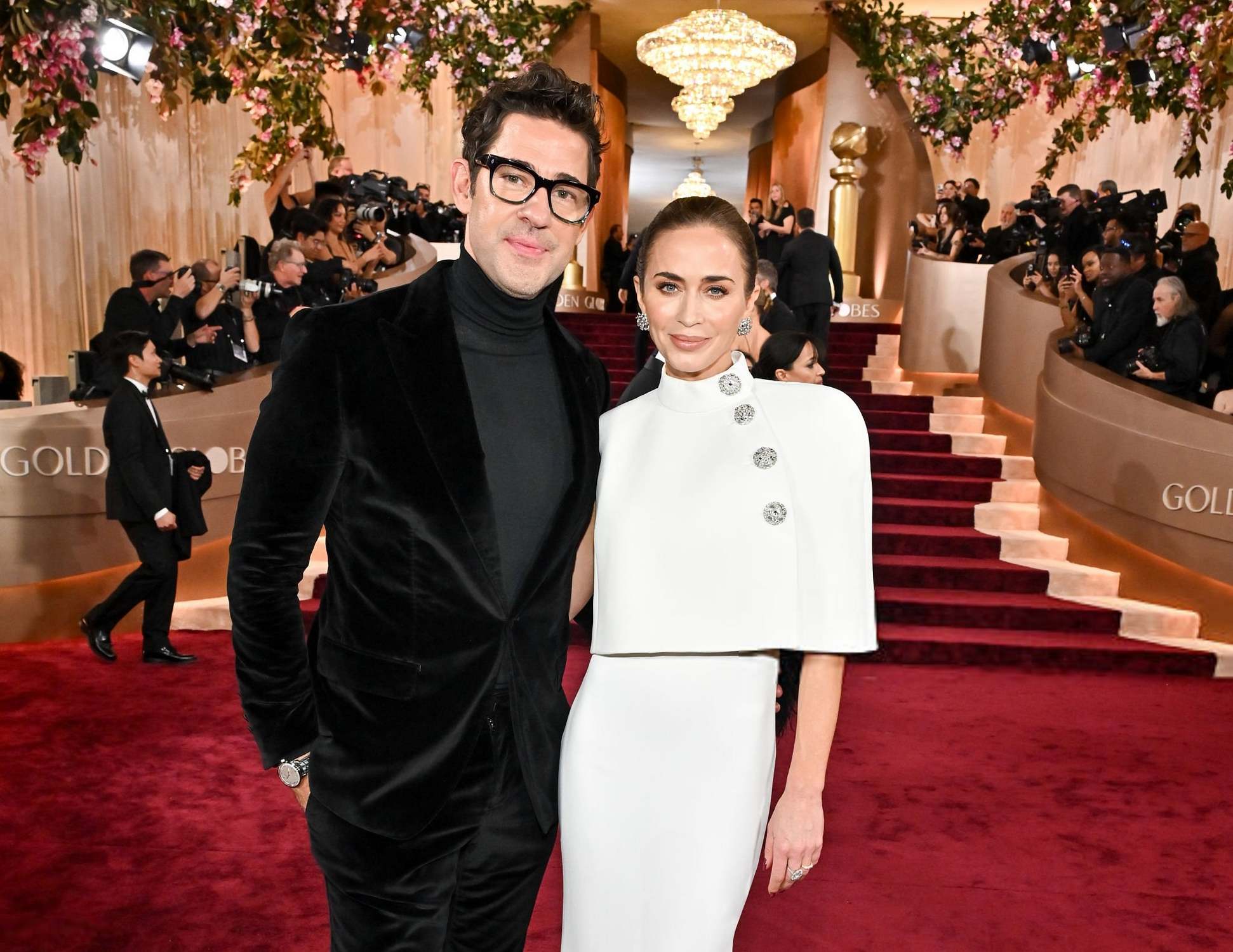 John Krasinski and Emily Blunt at 83rd annual Golden Globe Awards on January 11